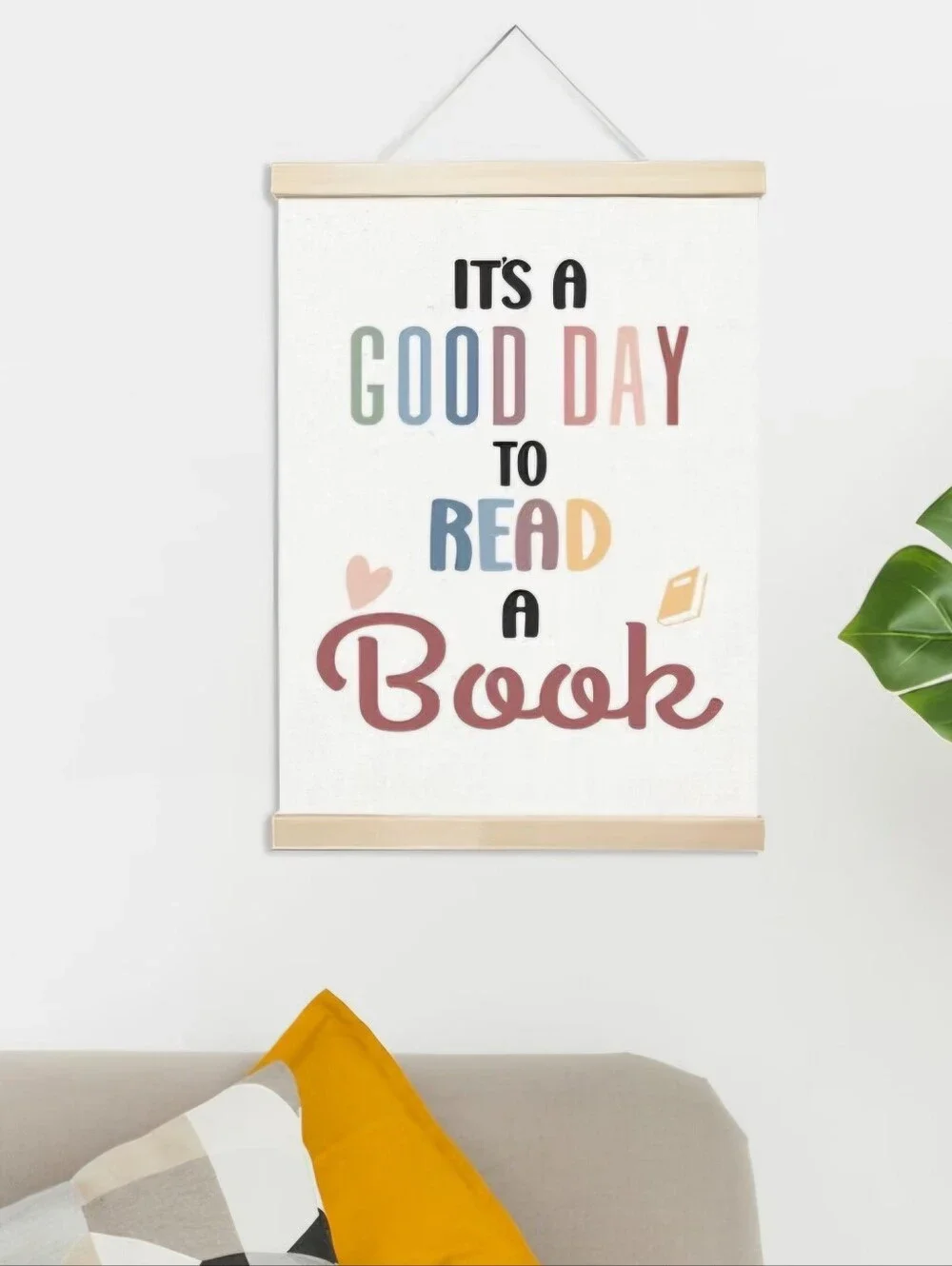 It's a Good Day to Read a Book Wall Hanging Wall Art